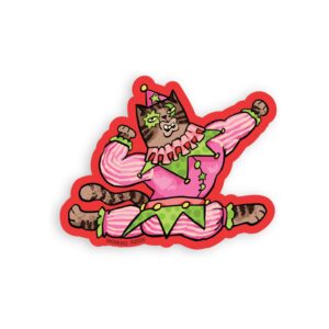 Sticker Cat Clown Sticker Cat Clown