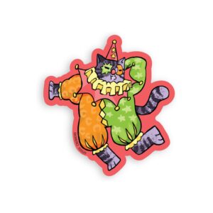 Sticker Cat Clown Sticker Cat Clown