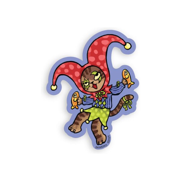Sticker Cat Clown