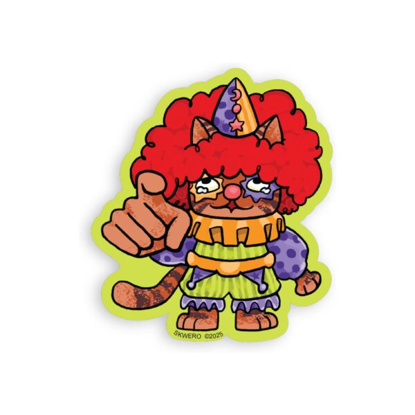 Sticker Cat Clown
